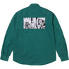 SUPREME MISTER CARTOON WORK SHIRT-GREEN