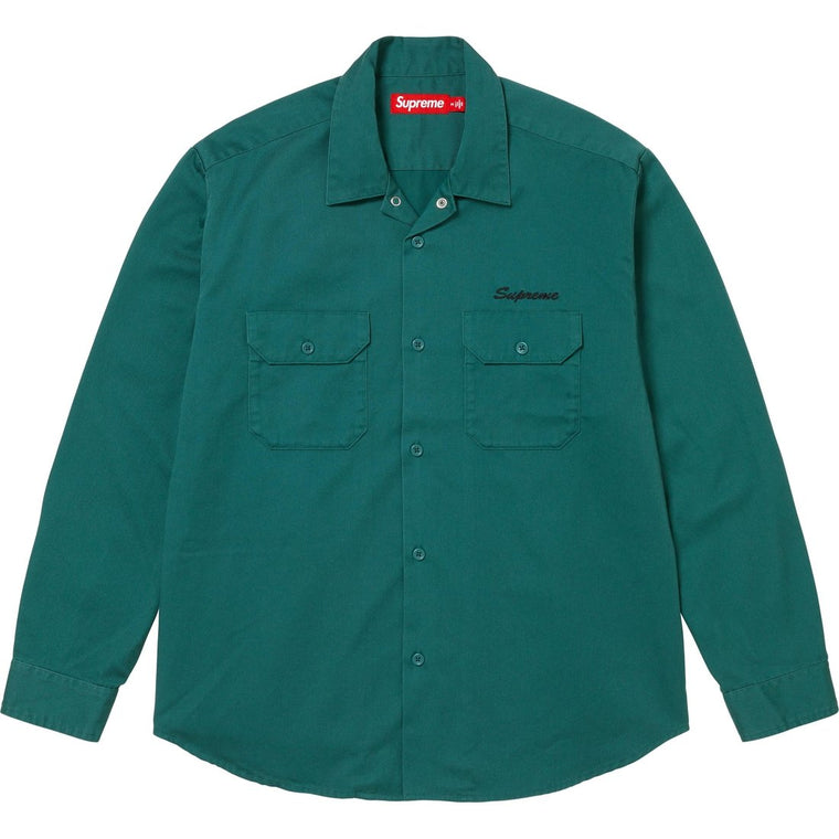 SUPREME MISTER CARTOON WORK SHIRT-GREEN