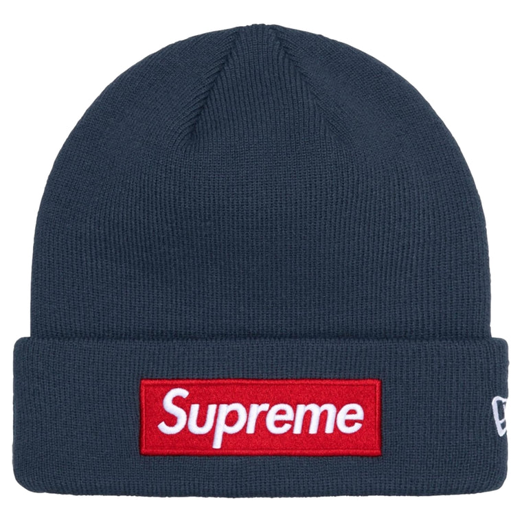 SUPREME BOX LOGO BEANIE-NAVY