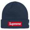 SUPREME BOX LOGO BEANIE-NAVY