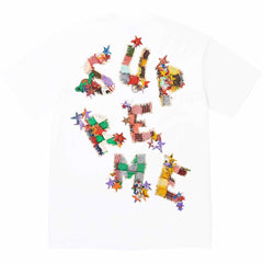 SUPREME PATCHWORK TEE-WHITE - Popcorn Store