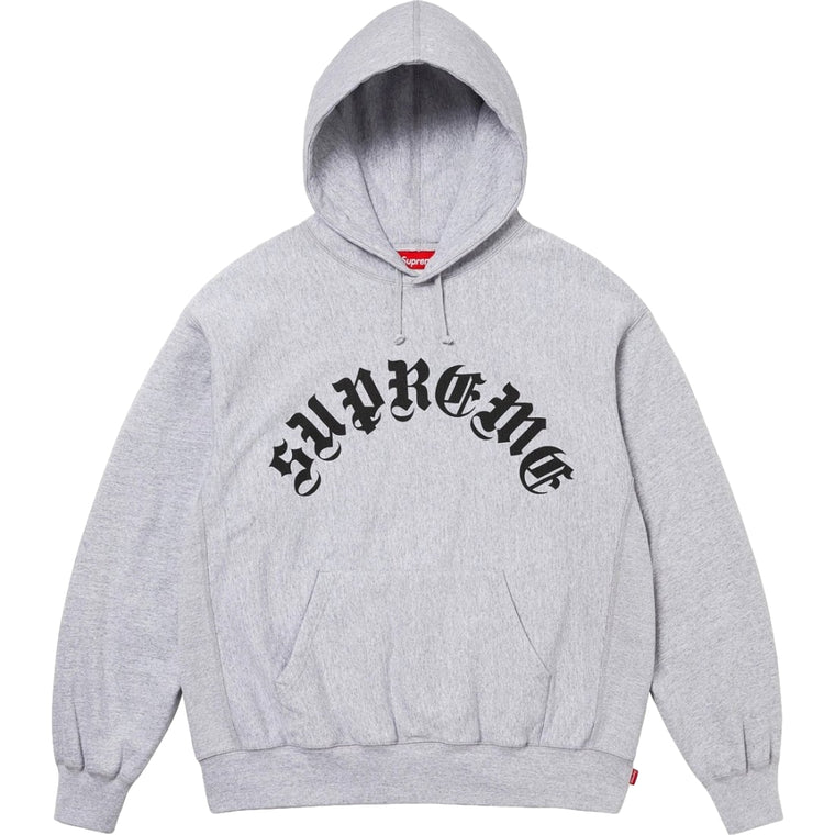 SUPREME PRINTED ARC HOODED SWEATSHIRT-GREY