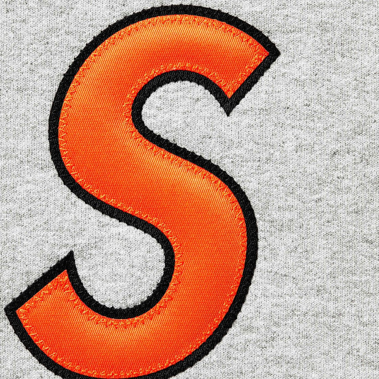 SUPREME S LOGO HOODED SWEATSHIRT-GREY