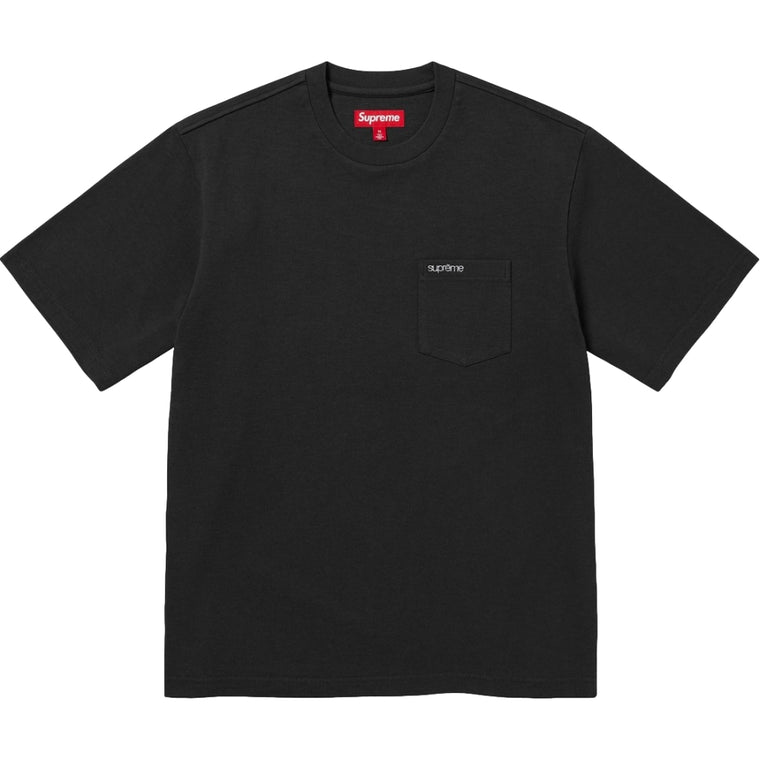 SUPREME S/S POCKET TEE-BLACK