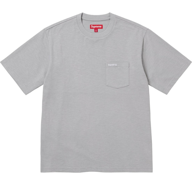 SUPREME S/S POCKET TEE-GREY