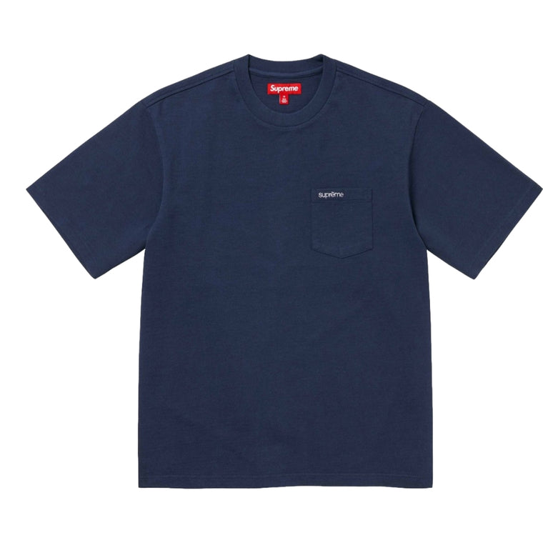 SUPREME S/S POCKET TEE-NAVY