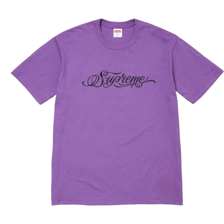 SUPREME SCRIPT TEE-PURPLE