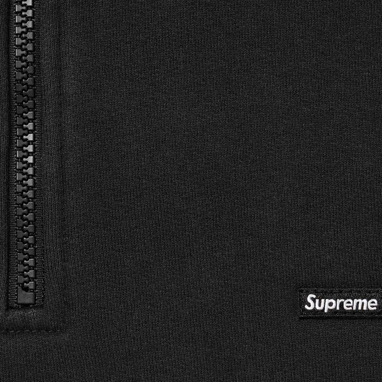 SUPREME SMALL BOX HALF ZIP PULLOVER-BLACK