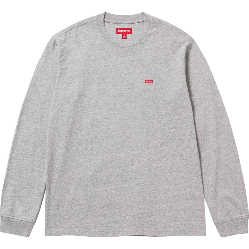 SUPREME SMALL BOX L/S TEE-GREY - Popcorn Store