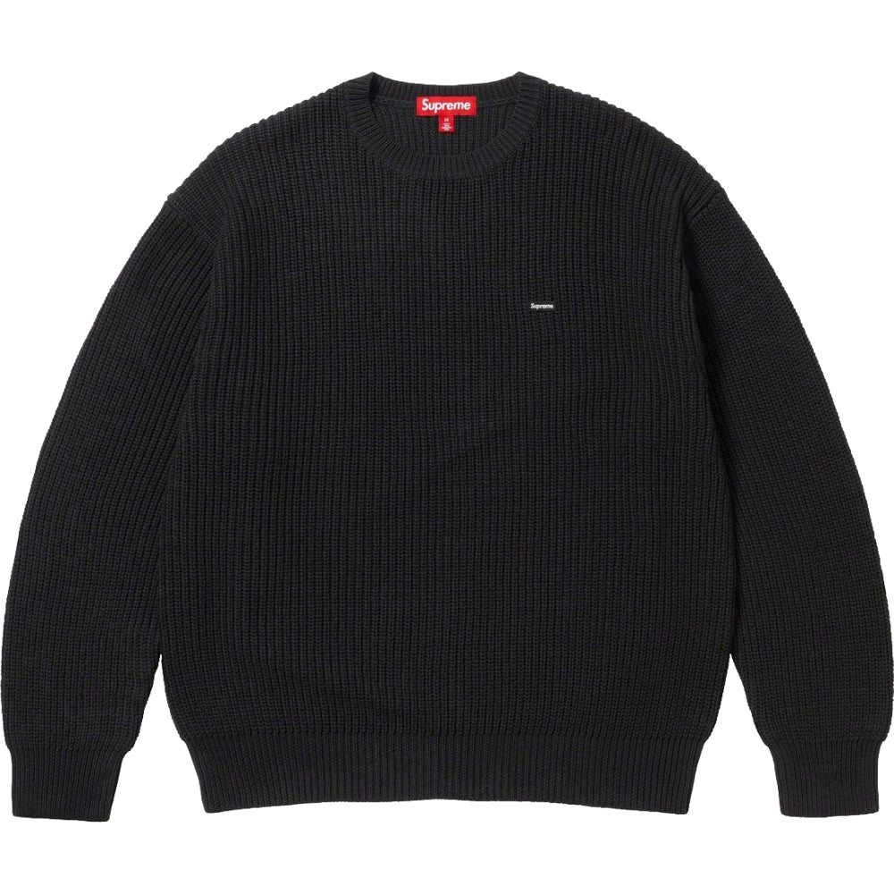 SUPREME SMALL BOX RIBBED SWEATER-BLACK - Popcorn Store