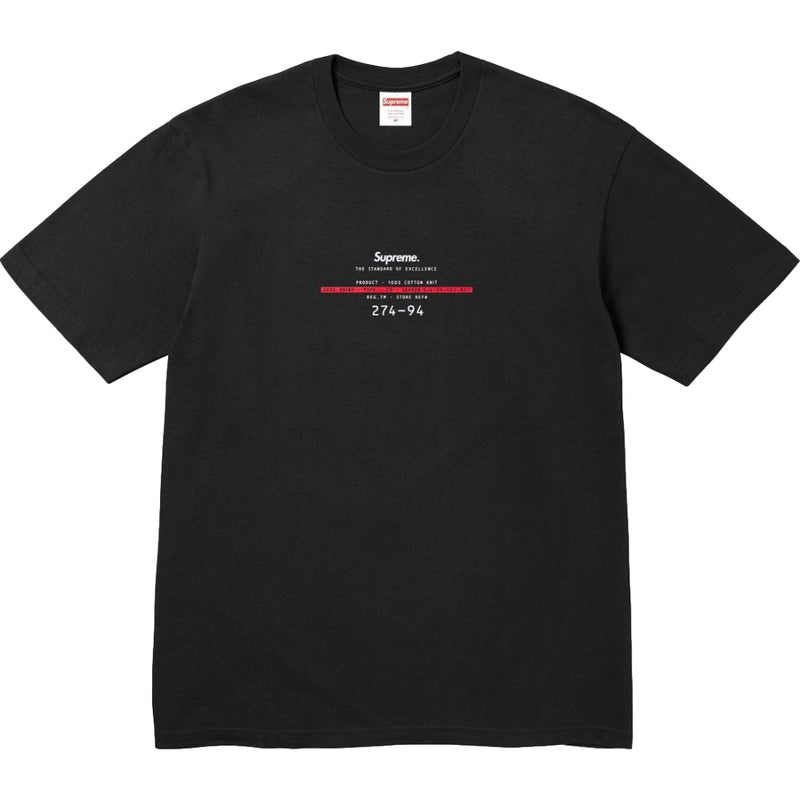 SUPREME STANDARD TEE-BLACK - Popcorn Store