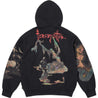 SUPREME FRAZETTA ZIP UP HOODED SWEATSHIRT-BLACK