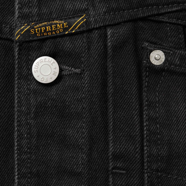 SUPREME MARITHE + FRANCOIS GIRBAUD X-SEAM DENIM TRUCKER JACKET-BLACK