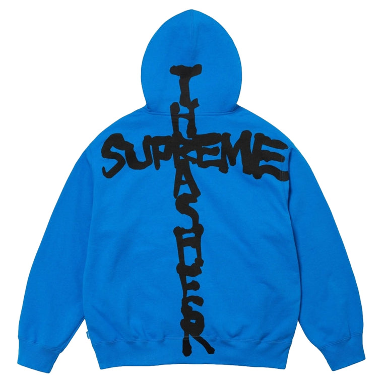 SUPREME THRASHER® ZIP UP HOODED SWEATSHIRT-BLUE