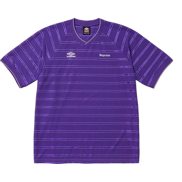 SUPREME UMBRO STRIPE SOCCER JERSEY-PURPLE
