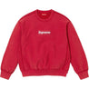 SUPREME WASHED BOX LOGO CREWNECK-RED