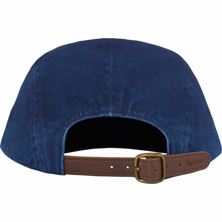 SUPREME WASHED CHINO TWILL CAMP CAP-INDIGO