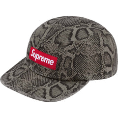 SUPREME WASHED CHINO TWILL CAMP CAP-SNAKESKIN