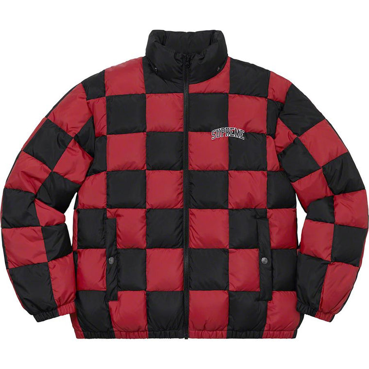 SUPREME CHECKERBOARD PUFFY JK-RED