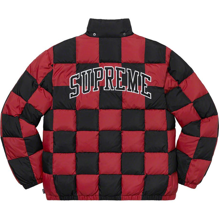 SUPREME CHECKERBOARD PUFFY JK-RED