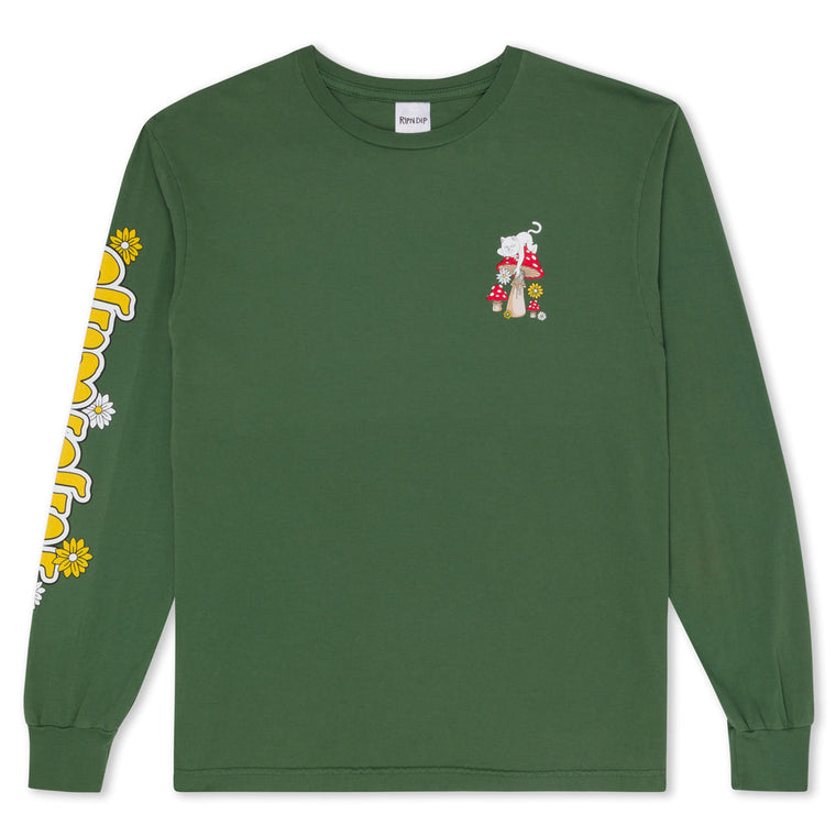 RIPNDIP CATERPILLER GARDEN LS-OLIVE