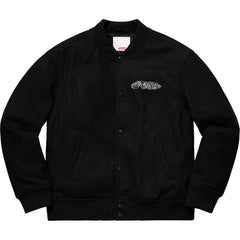 SUPREME DELTA LOGO VARSITY JACKET-BLACK - Popcorn Store