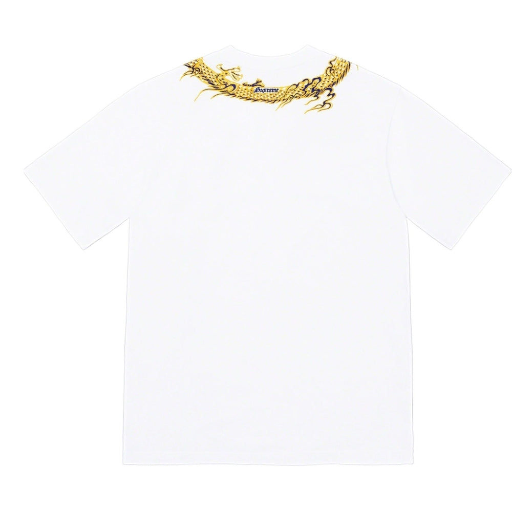 SUPREME DRAGON WRAP S/S TOP-WHITE - Popcorn Store