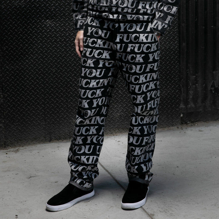 RIPNDIP FUCKIN FUCK DENIM PANTS-BLACK