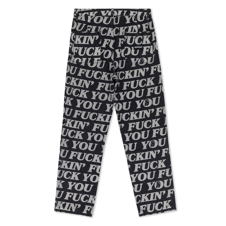 RIPNDIP FUCKIN FUCK DENIM PANTS-BLACK