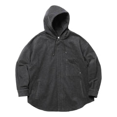 ROTOL MASK HOOD SHIRT-MELTON-CHARCOAL - Popcorn Store