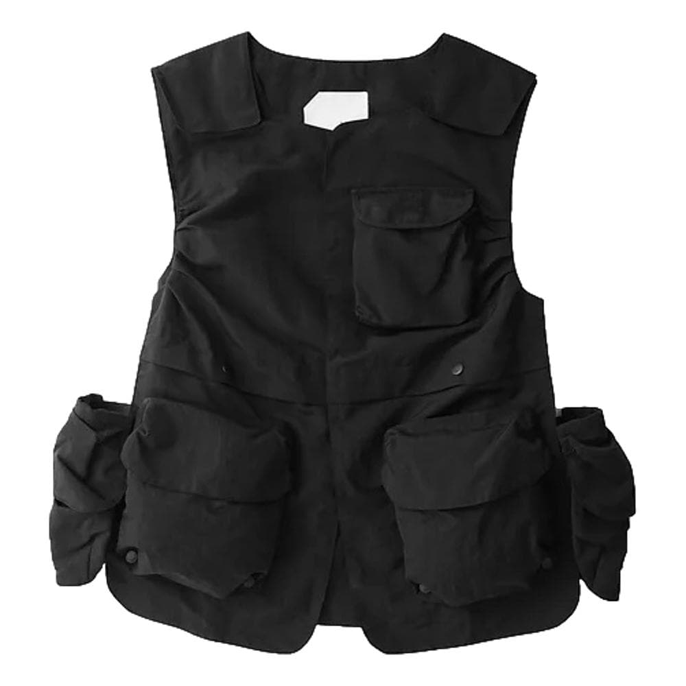 ARCHIVAL REINVENT TEFLON DETACHABLE POCKET VEST-BLACK