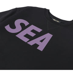 WIND AND SEA BIG SEA CREWNECK-BLACK D.VIOLET - Popcorn Store