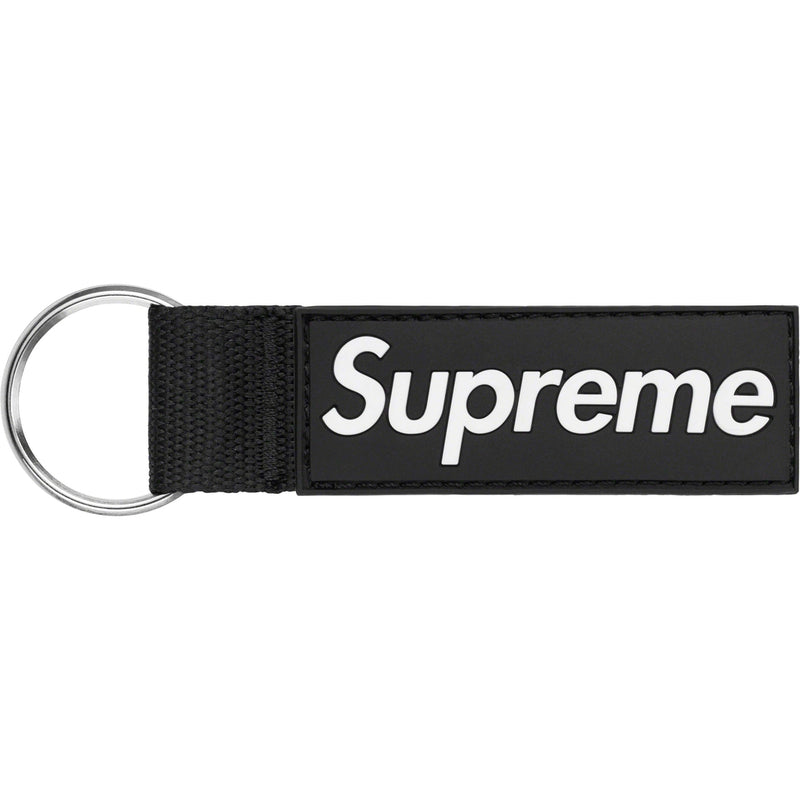 SUPREME WEBBING KEYCHAIN-BLACK - Popcorn Store