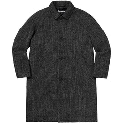 SUPREME WOOL TRENCH COAT-BLACK